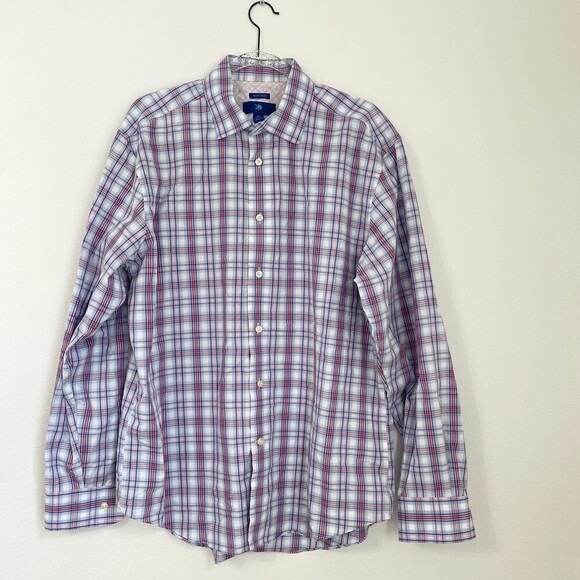 EGARA MEN'S PLAID NON IRON SLIM FIT CASUAL SHIRT SIZE XL - Picture 1 of 9